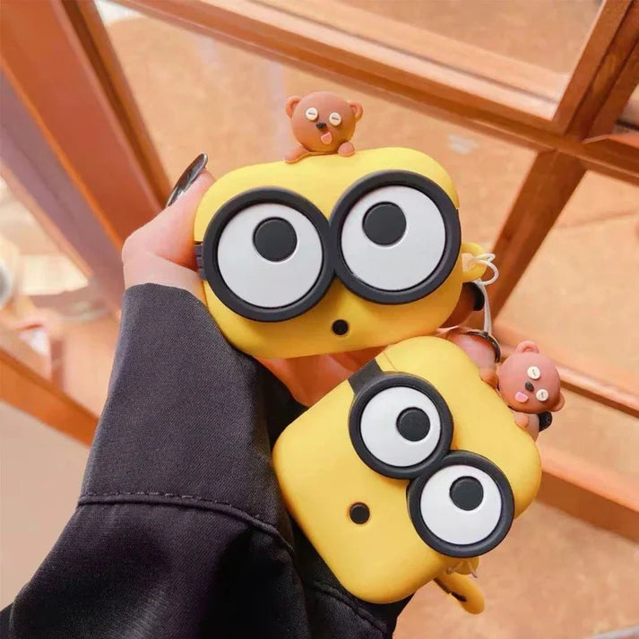 Minions Face Airpods Cover for Apple AirPods Pro 2 - Premium Silicone Case Cover