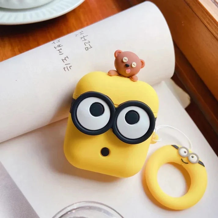 Minions Face Airpods Cover for Apple AirPods Pro 2 - Premium Silicone Case Cover