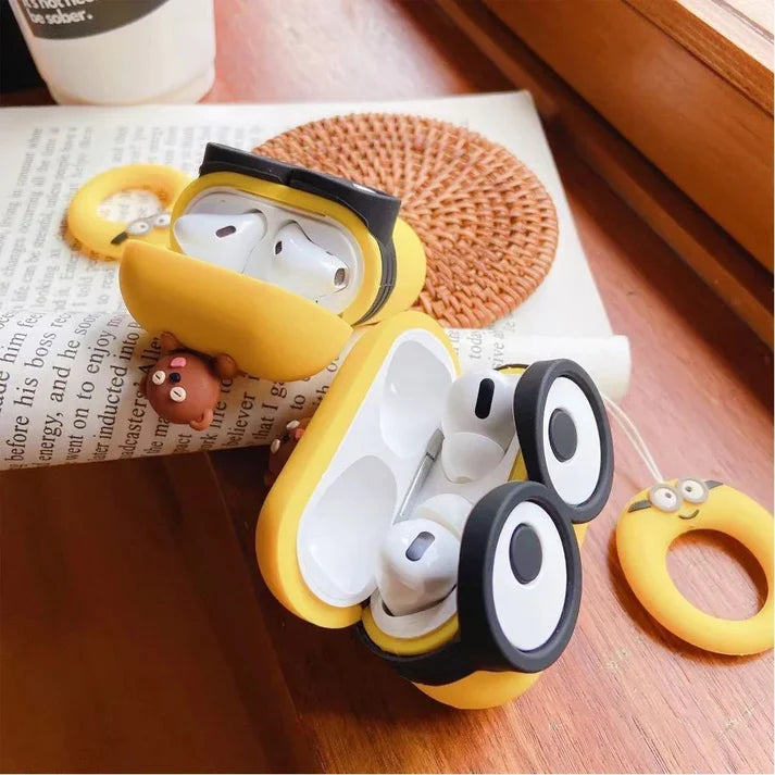 Minions Face Airpods Cover for Apple AirPods Pro 2 - Premium Silicone Case Cover