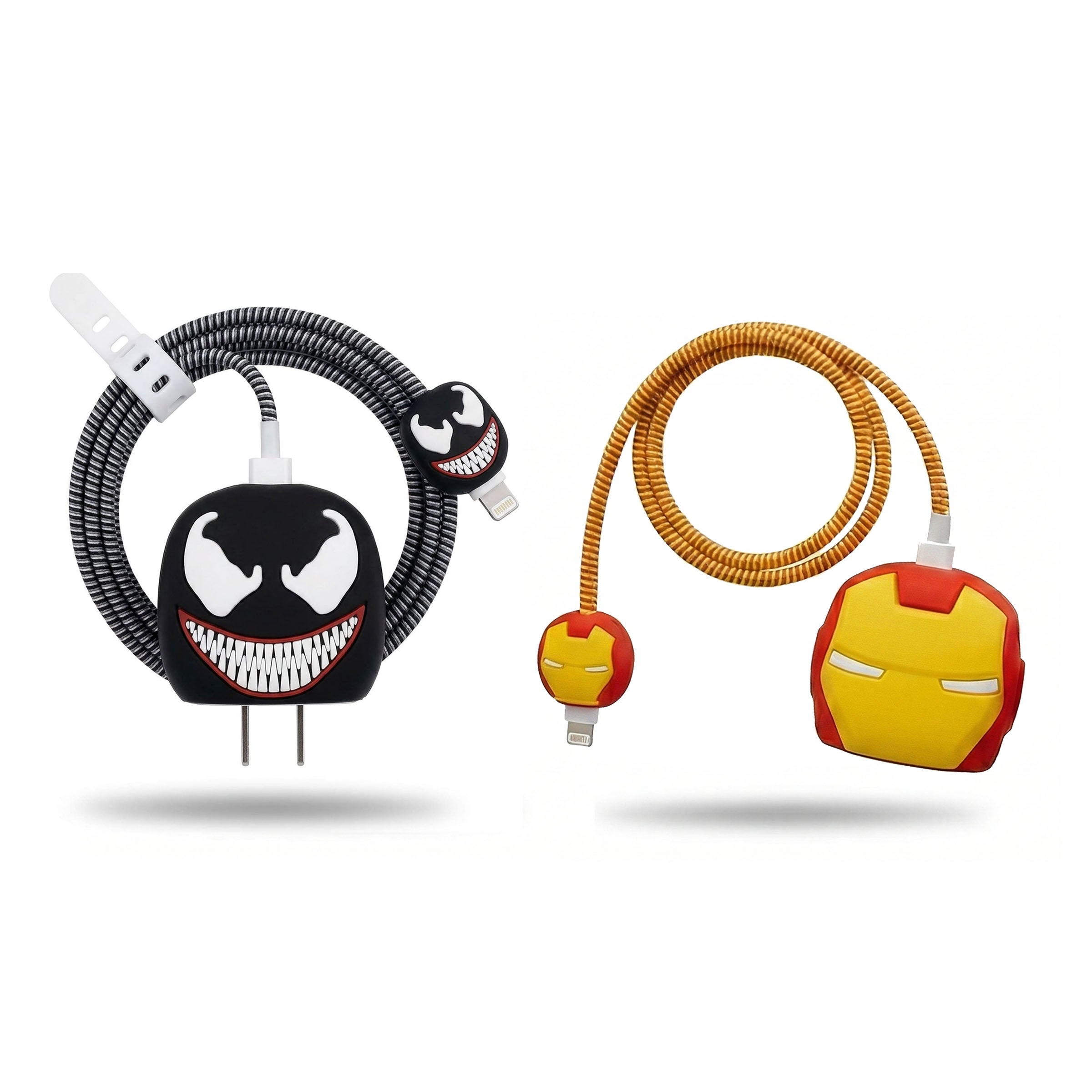Venom & Iron Man Silicone Charger Protector Pack