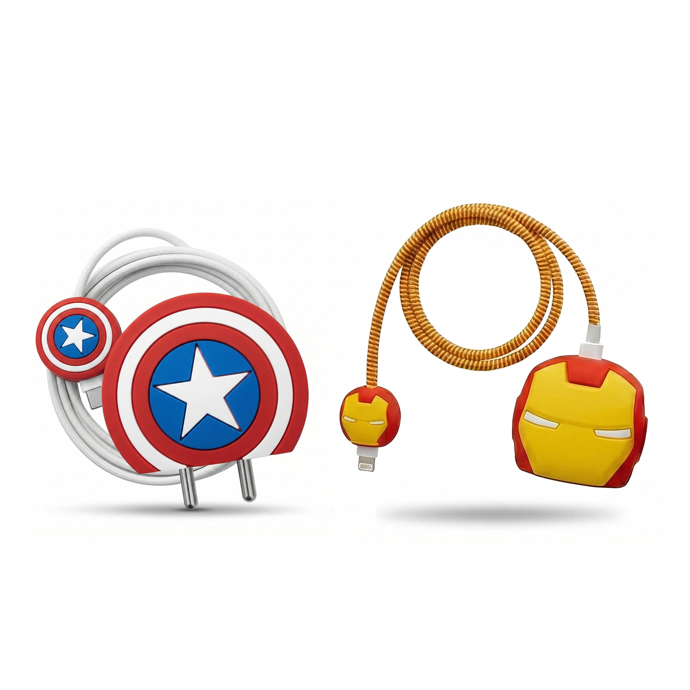 Venom & Iron Man 3D Silicone Charger Protector Pack
