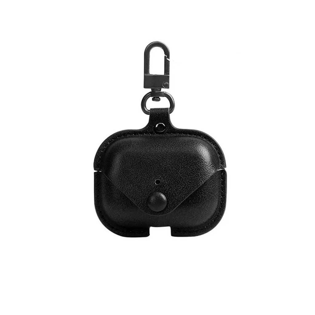 Premium Leather AirPods Case Cover – Luxury Protective Pouch with Metal Keychain
